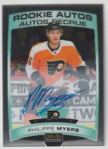 2020-21 OPC Platinum Philippe Myers Rookie Autos Card #R-PM Philadelphia Flyers - Picture 1 of 2