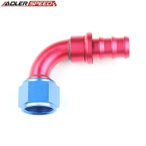 AN4 AN6 AN8 AN10 12 Straight 45/90 Deg Push on Lock Hose End Fitting Adapter US - Picture 1 of 53