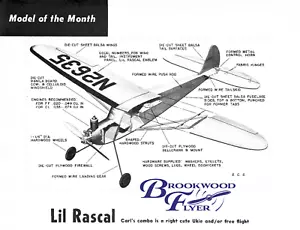 LIL RASCAL PLANS to Build Both a 27" & a 36" UC / FF / RC 1/2A Model Airplane - Picture 1 of 5
