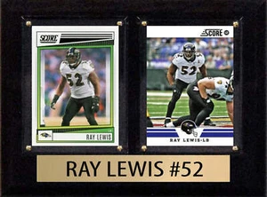 Ray Lewis Score Donruss 2023 2024 2 Card 6" x 8" Plaque Baltimore Ravens - Picture 1 of 4