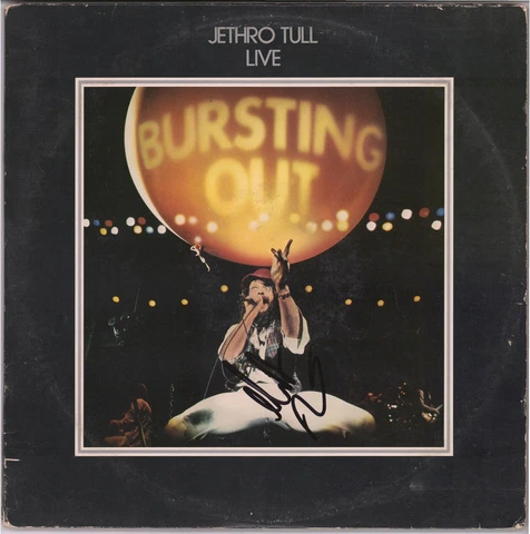 Martin Barre Jethro Tull Autographed Bursting Out Album JSA Cover