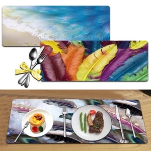 Placemats Coasters Table Mat Washable Place Mats Non-Slip Easy to Clean Bowl Mat - Picture 1 of 43