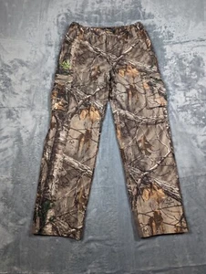 Real Tree Camo Hunting Pants Youth XXL 28x29 Scent Control Straight Leg Lined - Picture 1 of 9
