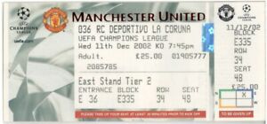 Ticket Manchester United Deportivo 2002-2003 Champions League
