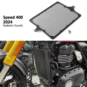 Radiator Guard Shield Protector Grille Cover Black Motorcycle For Speed 400 2024 - Picture 1 of 6