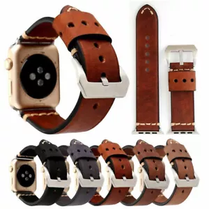 Cinturino uomo pelle vintage per Apple Watch 10 9 8 7 SE Ultra 2 44/45/46/49mm - Foto 1 di 32