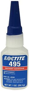 Loctite 495 Super Bonder 442-49550 1oz Instant Adhesive, Clear Color