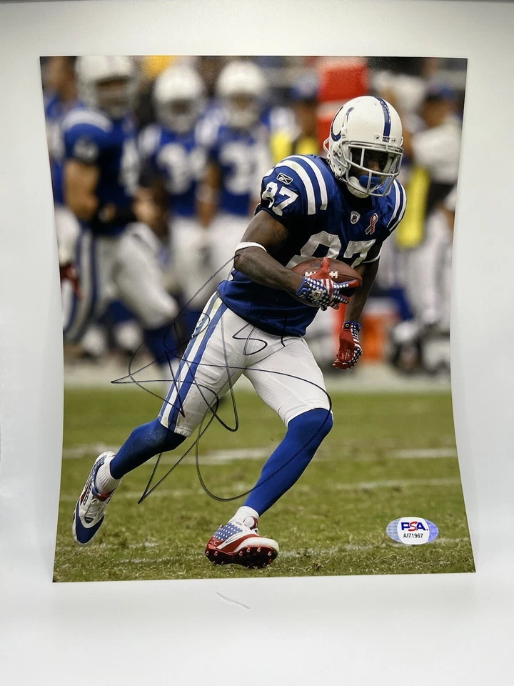 Reggie Wayne Signed 8x10 Photo Indianapolis Colts Autographed PSA COA - Image 1 of 1