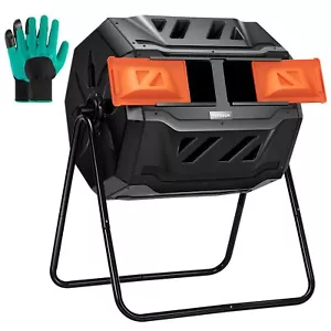 VIVOSUN Outdoor Tumbling Composter Dual Rotating Batch Compost Bin, 43 Gal/160L - Picture 1 of 8
