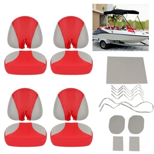 PVC Red Gray Full Set Seat Covers For Sea-Doo Speedster 150 2007-2011 2008 2009 - Picture 1 of 14