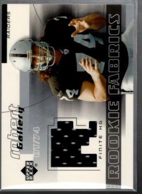 B3539- 2004 Upper Deck Finite HG Rookie Fabrics #RG Robert Gallery Jersey -NM-MT - Image 1 of 2