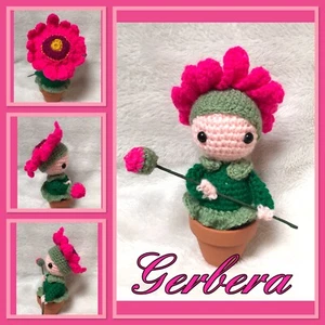 #Muttertag #Geschenk #Geburtstag #Ostern Gerbera  Amigurumi - Bild 1 von 5