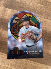 1996 Leaf Studio Cal Ripken Jr. Stained-Glass Stars #1 Orioles Acetate