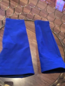 Cycling Blue Leg Warmers Small Fleece Warm, Size Small. Made In Spain - Picture 1 of 4
