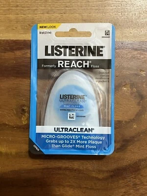 Micro-ranuras Listerine Ultraclean Hilo Menta 30 Yd. Foto 1 de 2
