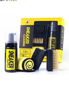 Shoe Cleaner Care Kit with 2 Brush, 5.3Oz Cleaning Agent and 1 Towel for Leather - Picture 1 of 6