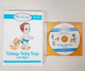 Mylar Vintage Baby Boy Purely Gates Multi Format Embroidery Designs CD - Picture 1 of 6