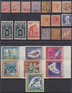 MONACO 1910-68 ODDS & ENDS 23 BRIEFMARKEN AUF KARTEN VOLLE SÄTZE & SCHLÜSSELWERTE POSTFRISCH/GEBRAUCHT+ - Bild 1 von 1