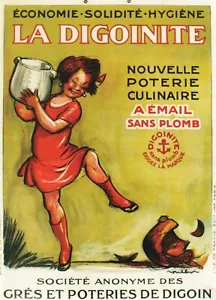 Original Vintage Poster LA DIGOINITE POTTERIE FRANZÖSISCHE KÜCHE 1928 - Bild 1 von 1