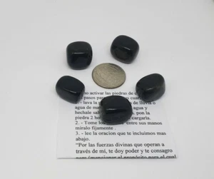 TURMALINA NEGRA LIMPIA EL AURA ATRAE DINERO Y PROTECCION INSTRUCCIONES INCLUIDAS - Picture 1 of 4