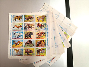 Equatorial Guinea 1974 mini stamps 25 full sheets - Animals