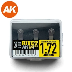 AK9525 Rivet Marking Set 1 Nietgravurroller 1:72 0,35 0,4 0,45mm (1,40€/Stück) - Bild 1 von 2