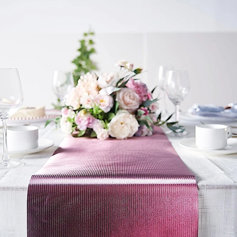 ROSE GOLD 12x108" Glitter Paper Disposable Table Runner RIDGE DESIGN Supplies - Image 1 of 4