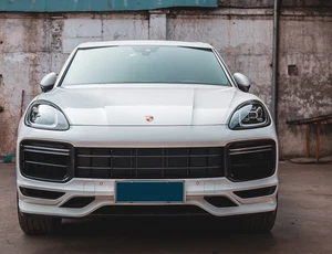 PP Plastics Front Bumper Lip Spoiler For Porsche Cayenne Turbo SUV 2020  - Bild 1 von 4