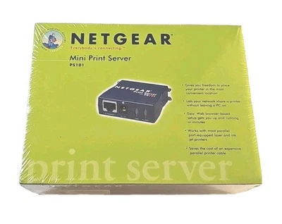 Netgear Mini Print Server PS101 NEW - Image 1 of 4