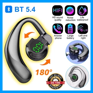 Bluetooth 5.4 Wireless Headset Hängend Einzelohr Rauschunterdrückung Sport Musik - Bild 1 von 8