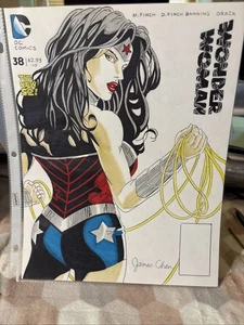 WONDER WOMAN # 38 VARIANTE COVER FREIZEIT ORIGINAL COMIC KUNST AUF KARTON - Bild 1 von 1