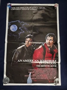 Vintage ~ Un lupo mannaro americano a Londra originale 1981 poster film un foglio 27x41 - Foto 1 di 13