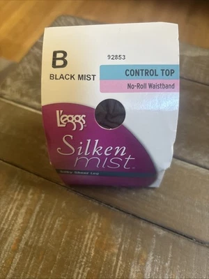 L'eggs Mujer Seda Sin Rollo Control Cintura Top Panty Manguera Negro Niebla Talla B Nuevo Foto 1 de 4