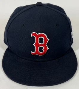 New Era 59Fifty Fitted Boston Red Sox B Logo Cotton Baseball Cap Hat 6 3/4 - Picture 1 of 7