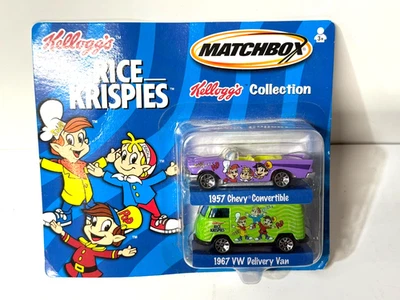 Matchbox Kelloggs Rice Krispies 67 VW Delivery Van & 57 Chevy - 2001 - Image 1 of 2