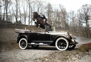 1923 Race Horse Tipperary Jumping Over Car – Vintage Historic Photos Set - Picture 1 of 6