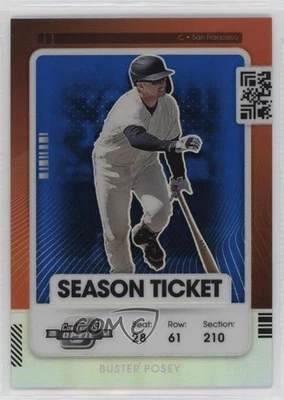 2021 Panini Contenders Optic Blue Ticket /99 Buster Posey #34 - Image 1 of 2