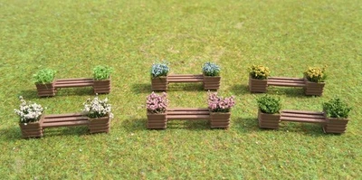 Howard Scenic Supplies - Planters with Seat (6) for 00/HO Model Rail