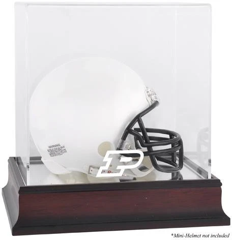 Purdue Boilermakers Mahogany Logo Mini Helmet Display Case with Mirror Back - Image 1 of 1