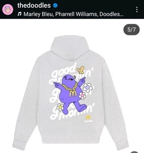 Doodles X Mcdonalds Good Morning Grimace Hoodie Sz  Large - Picture 1 of 7
