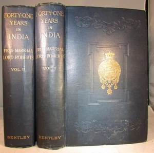 Field Marshall Lord Roberts of Khandahar FORTY-ONE YEARS IN INDIA 1897 2vls - Picture 1 of 4