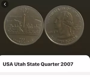 2007-D 25C Utah Struck on Elliptical Plan State Quarter Mint Errors - Picture 1 of 5