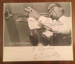 Volantino autografo di Louis Armstrong - Picture 1 of 2