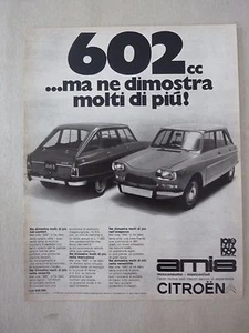 # ADVERTISING PUBBLICITA' CITROEN AMI 8 602 CC  --  1969 VEDI ALTRE DISPONIBILI - Picture 1 of 6