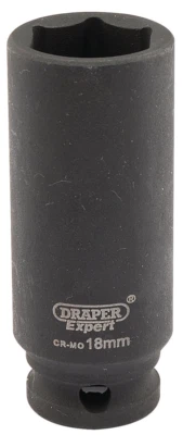 Draper 18MM IMPACT DEEP SOCKET 3/8DR 06891 3/8" Sq. Dr. Draper Expert HI-TORQÂ® - Image 1 of 2
