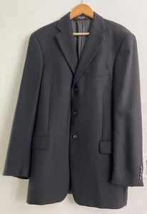 John W. Nordstrom 100% Loro Piana Top Chinese Cashmere Black Blazer Size 42 L-T - Picture 1 of 21