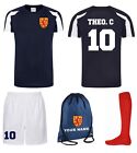 Personalised Kids Scotland Flag Style Football Kit SHIRT SHORTS BAG and SOCKS