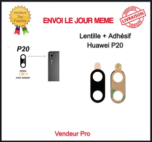 Lentille Vitre Arrière Caméra Verre Huawei P20 Appareil Photo Lens Adhésif - Imagen 1 de 13