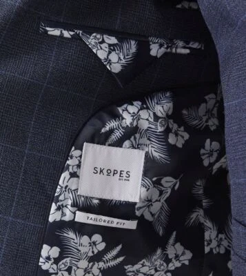 Skopes Hombre Anello Ajustado Para Traje Chaqueta En Azul 38A 48 Corto A Largo - Imagen 1 de 4