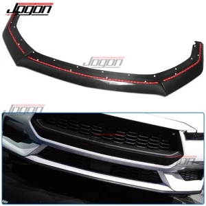 Real Carbon For Ford Mustang S650 GT 2024+ Front Bumper Spoiler Lip Panel Trims - Picture 1 of 10